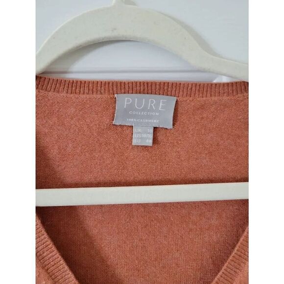 PURE COLLECTION V-neck Cashmere Sweater 14/16 - Picture 2 of 6